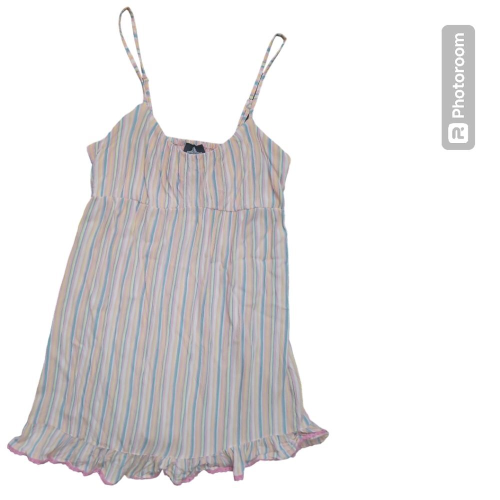 ANGIE PASTEL STRIPED SUMMER DRESS - S - Picture 2 of 10
